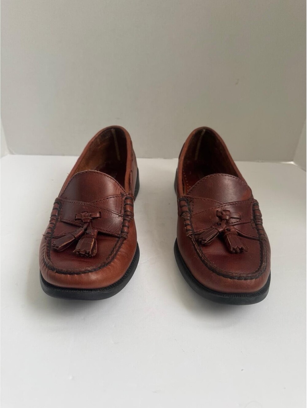 Sebago Tassel Loafers — Classic Brown Handsewn Moc‑Toe Leather Loafers